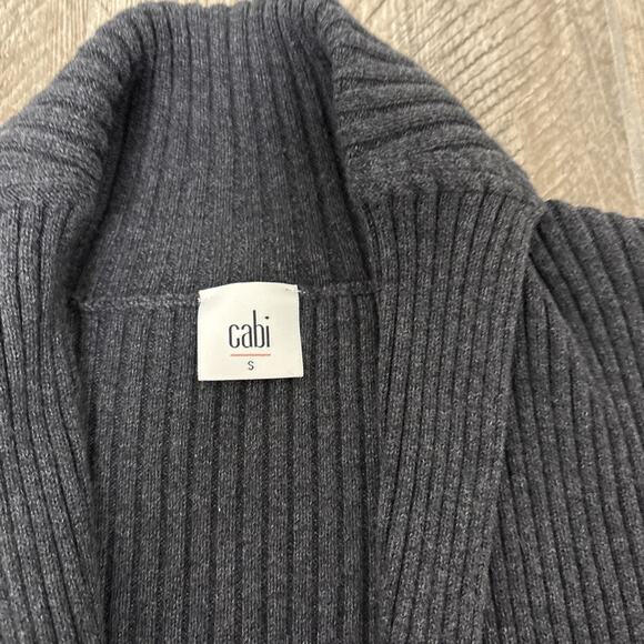 CABI Cocoon Cardigan Slouchy Ribbed Knit Minimalist Lagenlook Slate Gray S - Picture 6 of 12